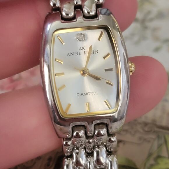 Anne Klein Diamond Accent Watch Silver/Gold Two-Tone, Model 10/5734-5 - Picture 10 of 10